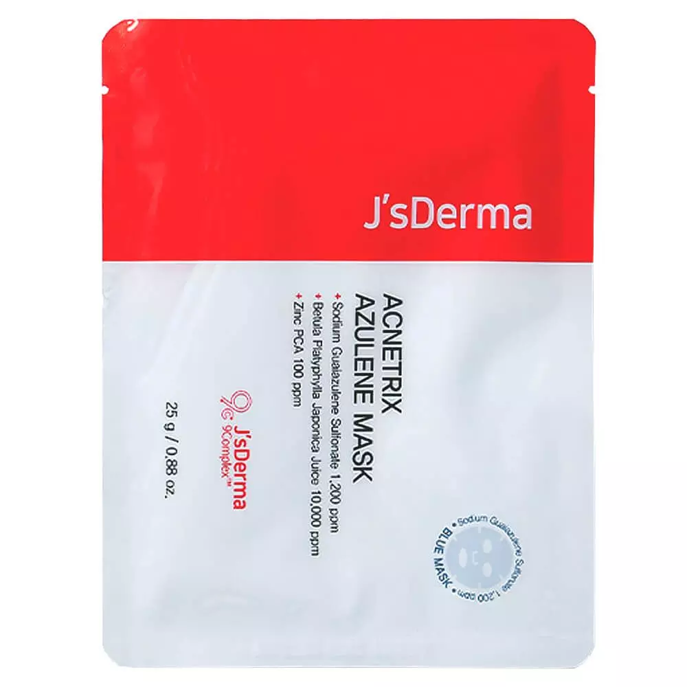 Успокаивающая маска с азуленом JsDerma Acnetrix Azulene Mask